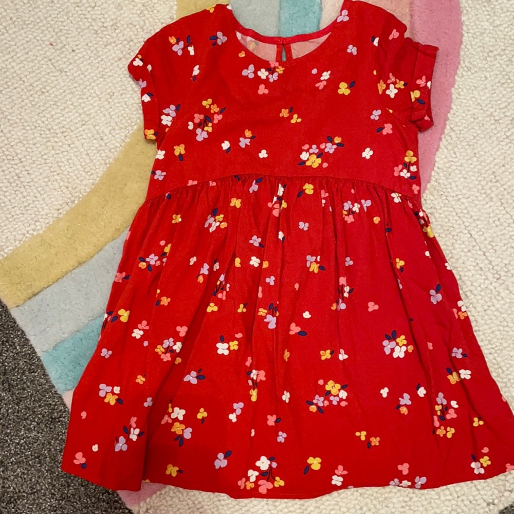 Orange Floral Dress